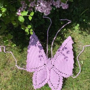 Crochet butterfly top